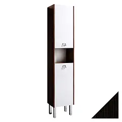 Шкаф-пенал напольный с бельевой корзиной Aqwella Commandor 40 белый/венге магия Kom.05.04.K/VM Шкаф-пенал напольный с бельевой корзиной Aqwella Commandor 40 белый/венге магия Kom.05.04.K/VM