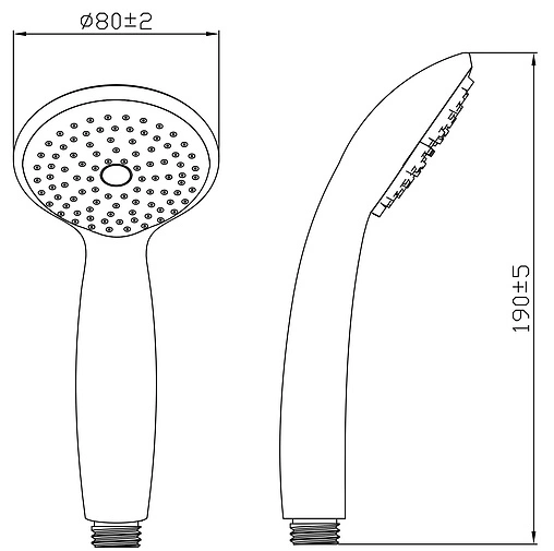 Лейка ручного душа Gross Aqua Corsa хром GA1407 Лейка ручного душа Gross Aqua Corsa хром GA1407