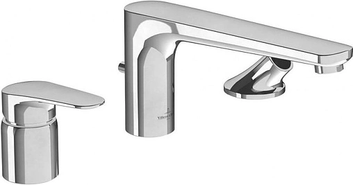 Смеситель на борт ванны на 3 отверстия Villeroy&amp;Boch O.novo Start хром TVT10500100061