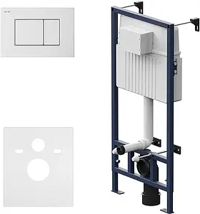 Инсталляция для подвесного унитаза Set 4 в 1 Am.Pm ProC I012707.0201 с кнопкой белый глянцевый Инсталляция для подвесного унитаза Set 4 в 1 Am.Pm ProC I012707.0201 с кнопкой белый глянцевый, 1