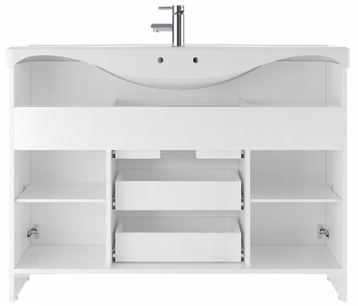 Тумба-умывальник напольный Домино Rich 120 белое дерево DR6005T+4640021060957