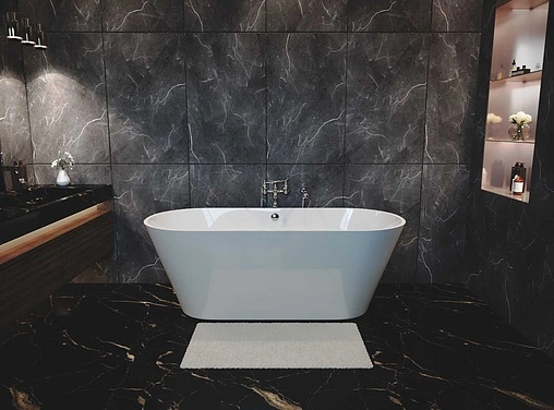 Ванна отдельностоящая из искусственного камня Esse Cebu 168x68.5 белый ECEB1680