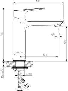 Смеситель для раковины Rossinka хром RS27-13 Смеситель для раковины Rossinka хром RS27-13, 2