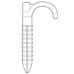 Дюбель-крюк одинарный 70мм 16-25мм Royal Thermo RT К.DO 16-25.030 Дюбель-крюк одинарный 70мм 16-25мм Royal Thermo RT К.DO 16-25.030