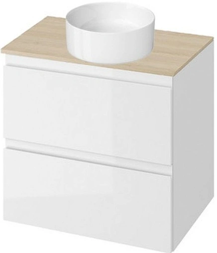 Тумба-умывальник подвесная Cersanit Moduo 60 белый SB-SZ-MOD60-BL/Wh+SB-BL-MOD60+