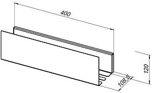 Полка Aquanet Магнум 40 белый матовый 00302230, 2
