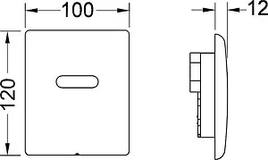 Клавиша смыва для писсуара с ИК-датчиком от сети 12 В TECEplanus Urinal 9242355 белый матовый Клавиша смыва для писсуара с ИК-датчиком от сети 12 В TECEplanus Urinal 9242355 белый матовый, 2