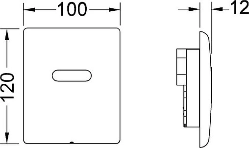 Клавиша смыва для писсуара с ИК-датчиком от сети 12 В TECEplanus Urinal 9242355 белый матовый