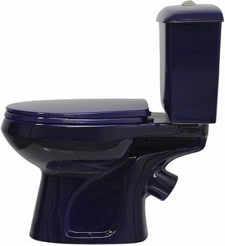 Унитаз-компакт Оскольская керамика Элисса-Антивсплеск стандарт синий 43355110202