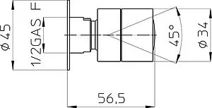 Душевая форсунка Bossini Tondo-Mas хром I00147.030, 2