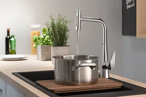 Смеситель для кухни с выдвижным изливом Hansgrohe Talis Select M51 300 2jet sBox хром 73867000, 3