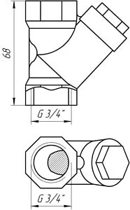 Фильтр угловой сетчатый ¾"в x ¾"в Arco Stop 01831 Фильтр угловой сетчатый ¾"в x ¾"в Arco Stop 01831, 2