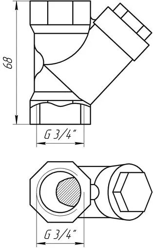 Фильтр угловой сетчатый ¾"в x ¾"в Arco Stop 01831 Фильтр угловой сетчатый ¾"в x ¾"в Arco Stop 01831