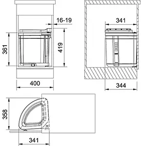 Мусорная система Franke Pivot 121.0307.563 Мусорная система Franke Pivot 121.0307.563, 2