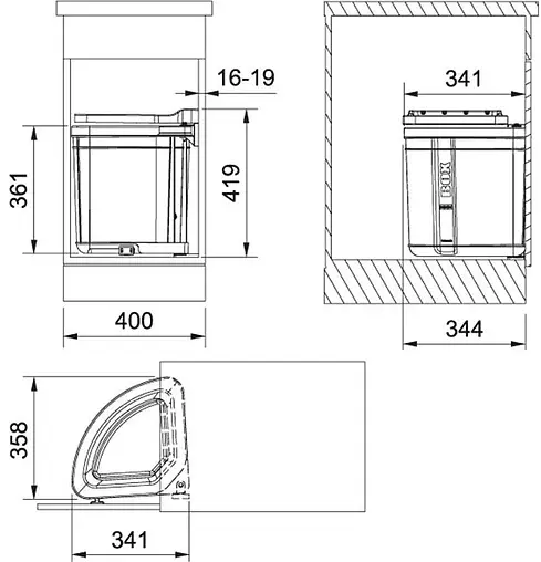 Мусорная система Franke Pivot 121.0307.563