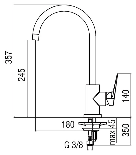 Смеситель для кухни Nobili Sky хром SY97133CR