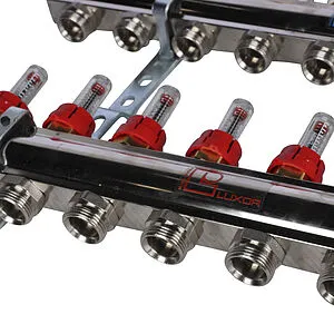 Группа коллекторная с расходомерами 8 отводов 1&quot;в/в x ¾&quot;ек Luxor CD 477/8 15662708N, 5