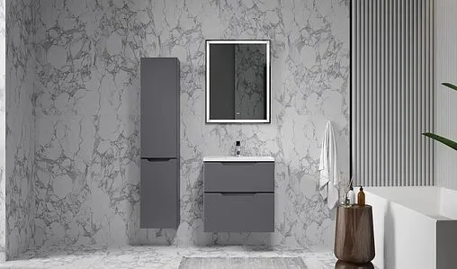 Тумба-умывальник подвесная Raval Wector 60 антрацит Wct.01.60/P/A/MD+4627173210164