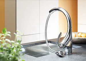 Смеситель для кухни с выдвижным изливом Grohe K4 хром 33786000, 5