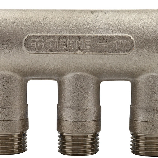 Коллектор запорный проходной 3 отвода 1&quot;в/н x ½&quot;к Tiemme NINO 1820007