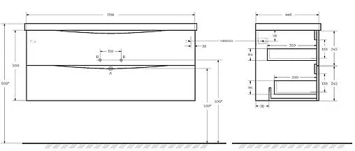 Тумба под умывальник подвесная BelBagno MARINO 120 Rovere Nature MARINO-1200-2C-SO-RN-P Тумба под умывальник подвесная BelBagno MARINO 120 Rovere Nature MARINO-1200-2C-SO-RN-P
