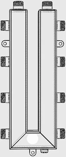 Коллектор распределительный кольцевой 4 контура 1&quot;н x 1&quot;н Север-KLK4 1925088