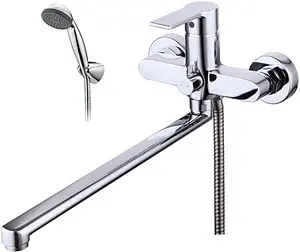 Смеситель для ванны с длинным изливом SMARTsant Адамант хром SM303502AA(A), 1