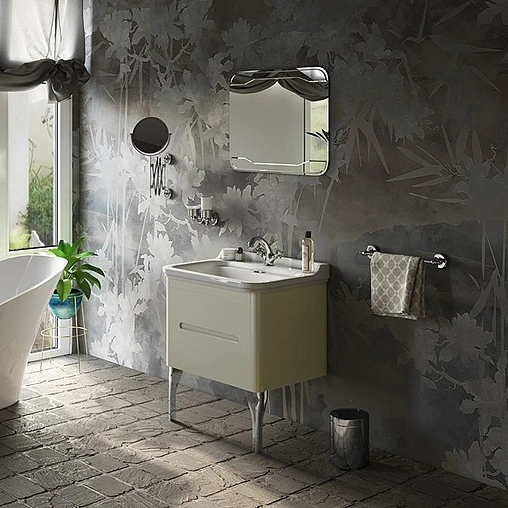 Раковина Kerasan Waldorf 80 белый 4141K1bi/cr*3 Раковина Kerasan Waldorf 80 белый 4141K1bi/cr*3