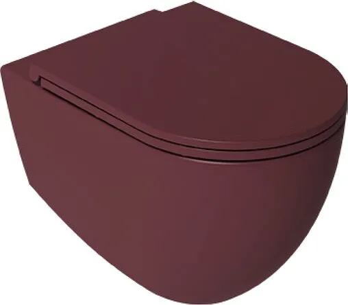 Унитаз подвесной безободковый ISVEA Infinity бордовый 10NF02001SV-2R