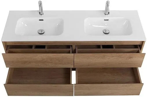 Тумба-умывальник подвесная BelBagno KRAFT 140 Cemento Grigio KRAFT-1400-4C-SO-2-CG+BB1400-2-ETL