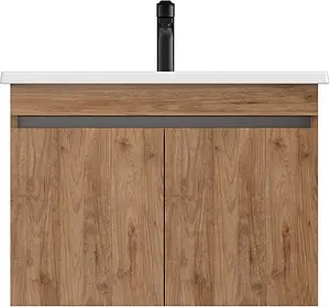 Тумба-умывальник подвесная ISVEA Trio 80 орех 24TRS162080I Тумба-умывальник подвесная ISVEA Trio 80 орех 24TRS162080I, 3