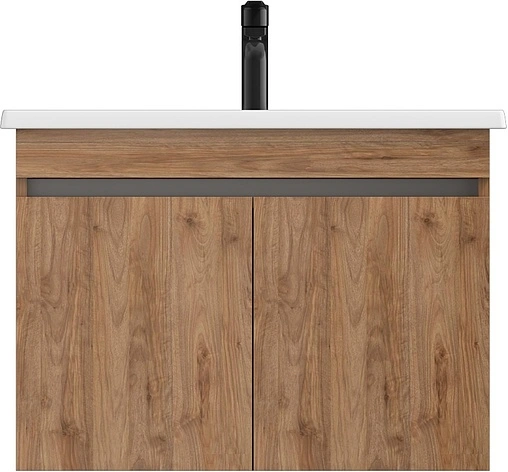 Тумба-умывальник подвесная ISVEA Trio 80 орех 24TRS162080I Тумба-умывальник подвесная ISVEA Trio 80 орех 24TRS162080I