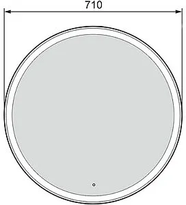 Зеркало Jorno Steal 77 чёрный Ste.02.77/B Зеркало Jorno Steal 77 чёрный Ste.02.77/B, 2