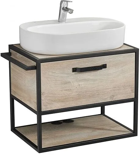 Тумба-умывальник подвесная Aquaton Лофт Фабрик 65 дуб эндгрейн 1A2423K0LTDU0