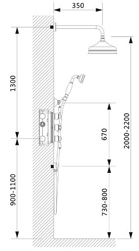 Душевая система с термостатом для душа Timo Nelson хром SX-1390/00SM