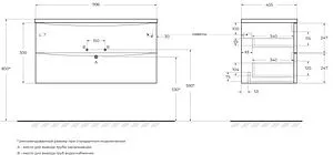 Тумба-умывальник подвесная BelBagno ACQUA 100 Bianco Lucido ACQUA-1000-2C-SO-BL+ Тумба-умывальник подвесная BelBagno ACQUA 100 Bianco Lucido ACQUA-1000-2C-SO-BL+, 2