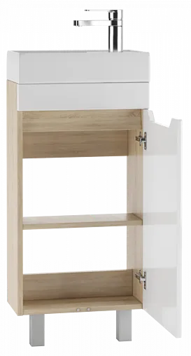 Тумба под умывальник напольный Айсберг Мечта 40 белый/дуб сонома DM2311T