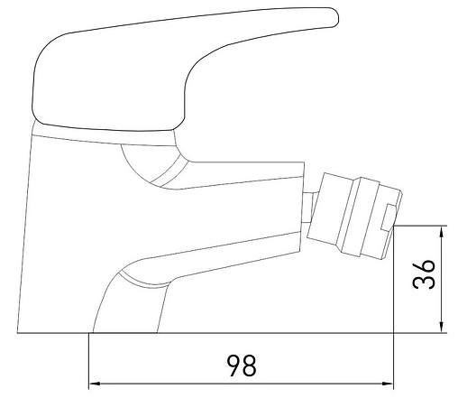 Смеситель для биде Gross Aqua Optima хром 8523511C