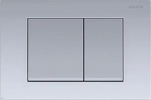 Клавиша смыва для унитаза Aquatek KDI-0000011 хром матовый Клавиша смыва для унитаза Aquatek KDI-0000011 хром матовый, 1