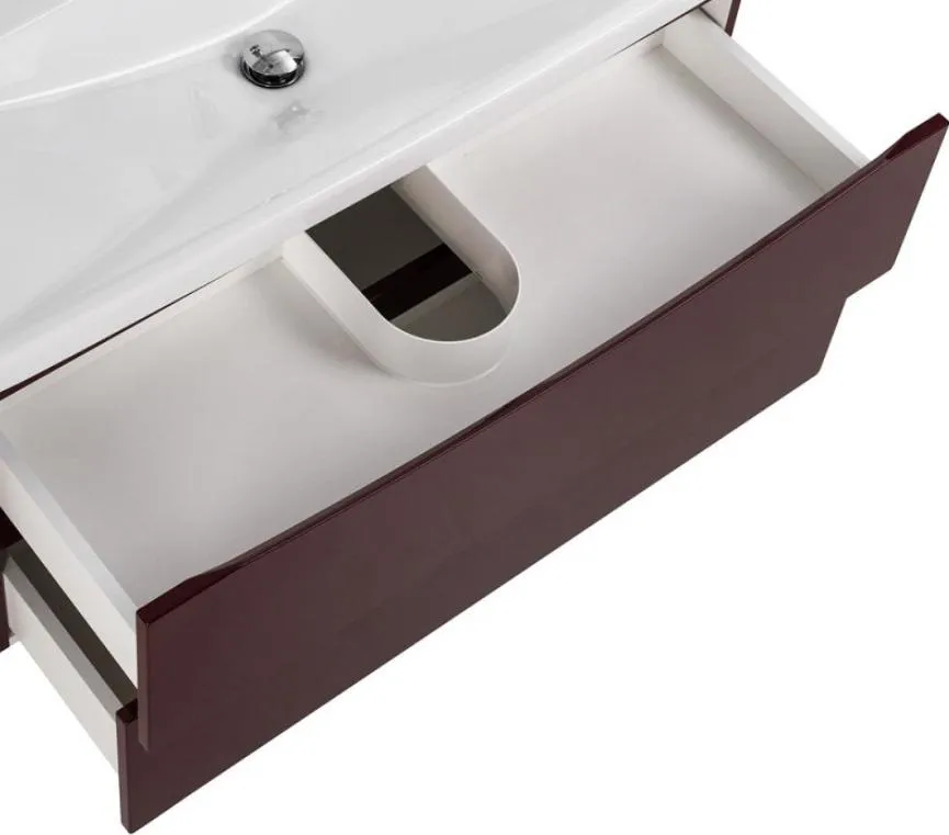 Тумба-умывальник подвесная BelBagno MARINO-CER 90 Bordo Lucido MARINO-CER-900-2C-SO-BRDL-P+BB-0323-90-LVB Тумба-умывальник подвесная BelBagno MARINO-CER 90 Bordo Lucido MARINO-CER-900-2C-SO-BRDL-P+BB-0323-90-LVB, 4