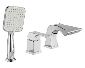 Смеситель на борт ванны на 3 отверстия Lemark Unit хром LM4545C Смеситель на борт ванны на 3 отверстия Lemark Unit хром LM4545C, 1