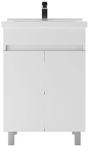 Тумба-умывальник напольная Айсберг Норма 60 белый DA1617T+1WH302421