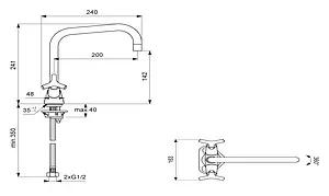Смеситель для кухни Vidima Trinity хром BA263AA, 2