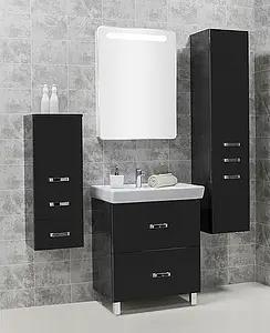 Тумба-умывальник напольная Aquaton Америна 70 H чёрный 1A1693K1AM950, 3