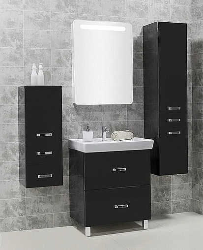 Тумба-умывальник напольная Aquaton Америна 70 H чёрный 1A1693K1AM950 Тумба-умывальник напольная Aquaton Америна 70 H чёрный 1A1693K1AM950