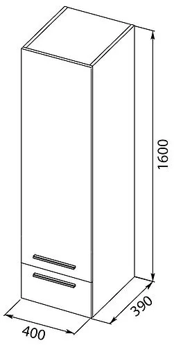 Шкаф-пенал подвесной Aquanet Верона 40 R чёрный 00176673 Шкаф-пенал подвесной Aquanet Верона 40 R чёрный 00176673