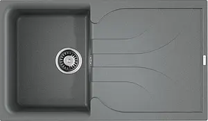 Мойка кухонная Omoikiri Yasugata 86-GR leningrad grey 4993546, 1