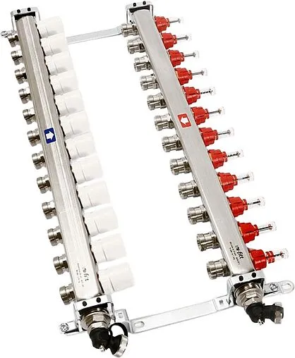 Группа коллекторная с расходомерами 12 отводов 1&quot;в/в x ¾&quot;ек Uni-fitt 450I4312