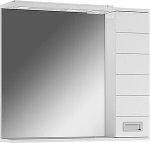 Шкаф-зеркало Домино Cube 75 R белый DC5009HZ, 1