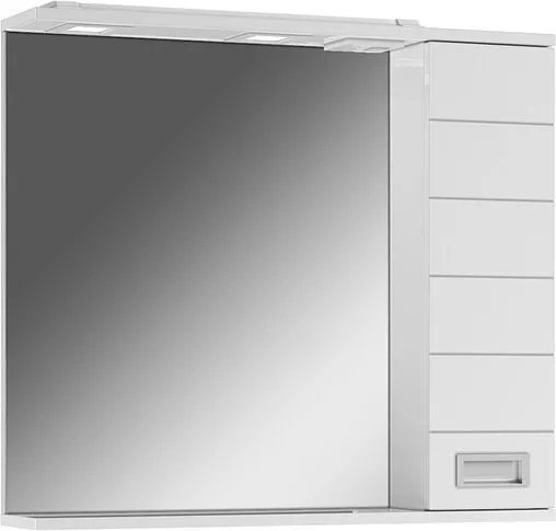 Шкаф-зеркало Домино Cube 75 R белый DC5009HZ